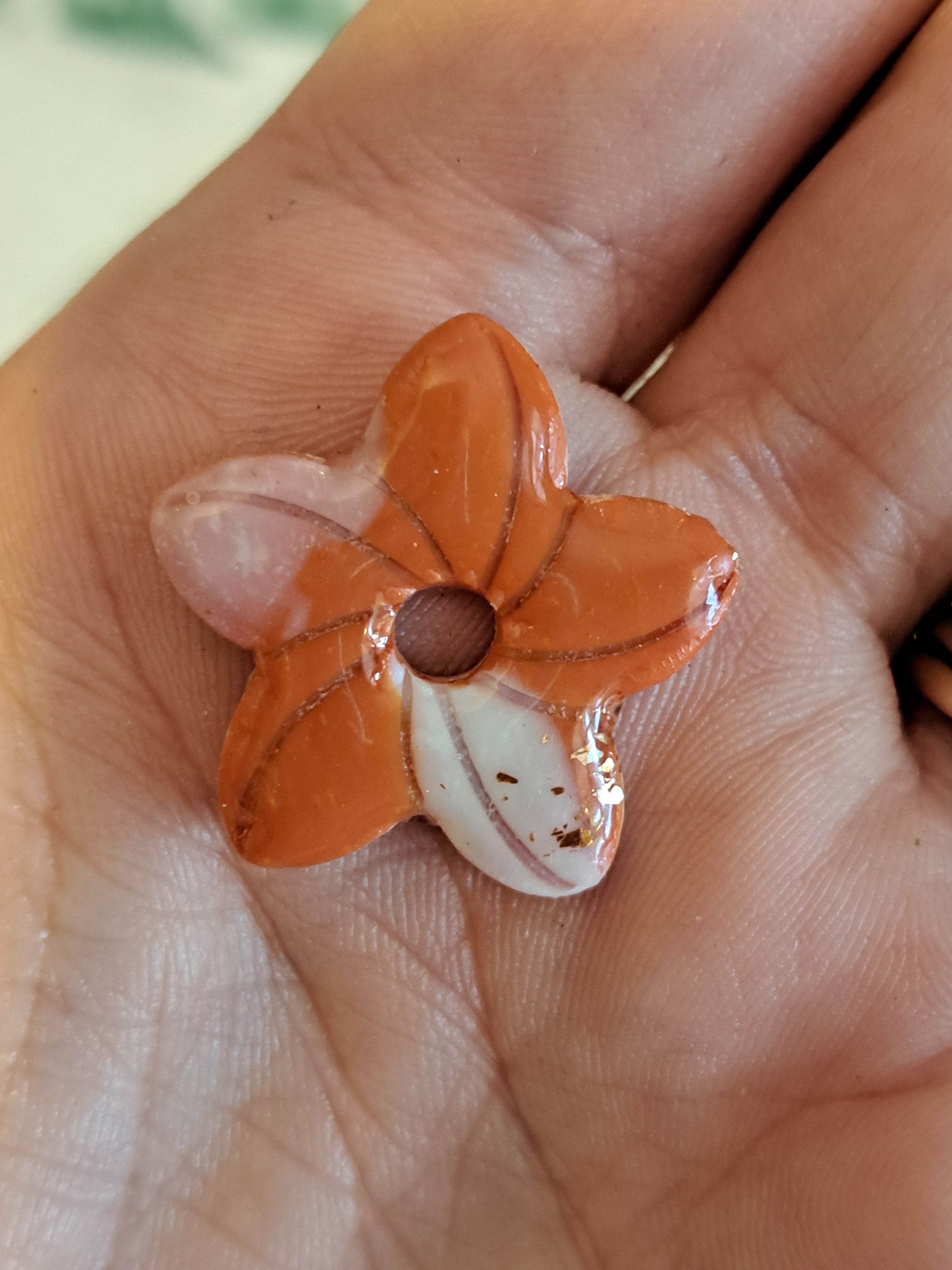 TIARÉ orange blanche